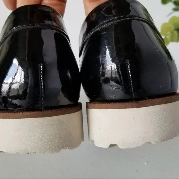 Karl Lagerfeld Black Patent Leather Loafers - Picture 3 of 4